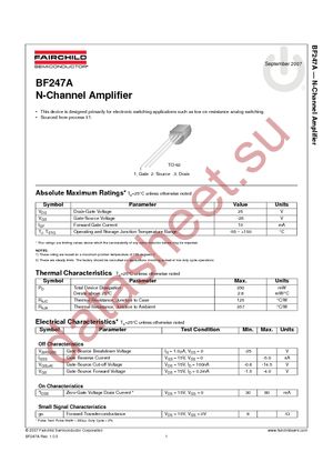 BF247A datasheet  